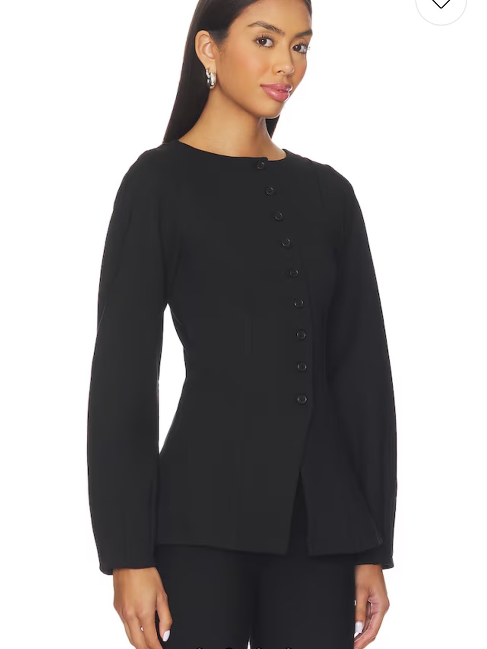ALIGNE Bonnie Ponte Waisted Blazer en Black - Picture 2 of 12